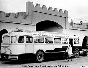 GHARDAIA - AUTOBUS GHARDAIA -LE CAIRE - SUEZ - 1950